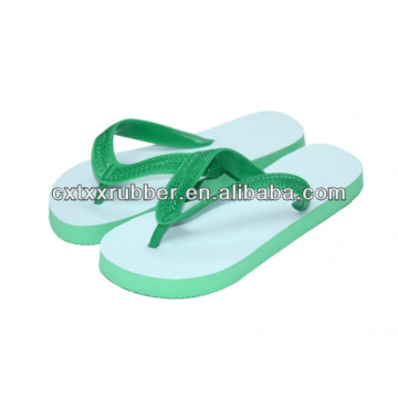 Sublimação borracha de flip flop em branco com superfície de tecido